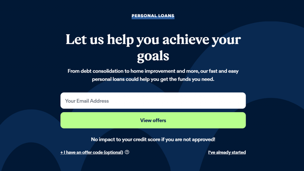 Best Egg Loans application page