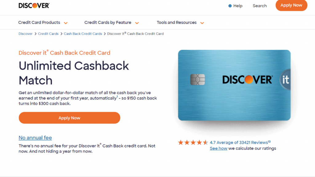 Discover It Cashback Card